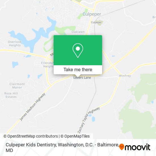 Culpeper Kids Dentistry map