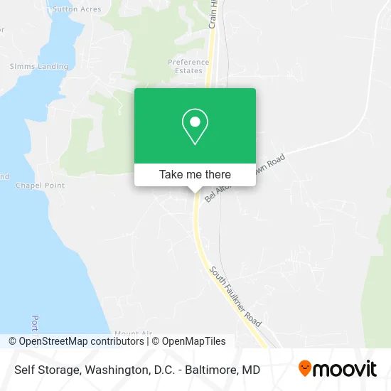 Self Storage map