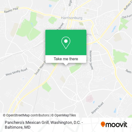 Mapa de Panchero's Mexican Grill