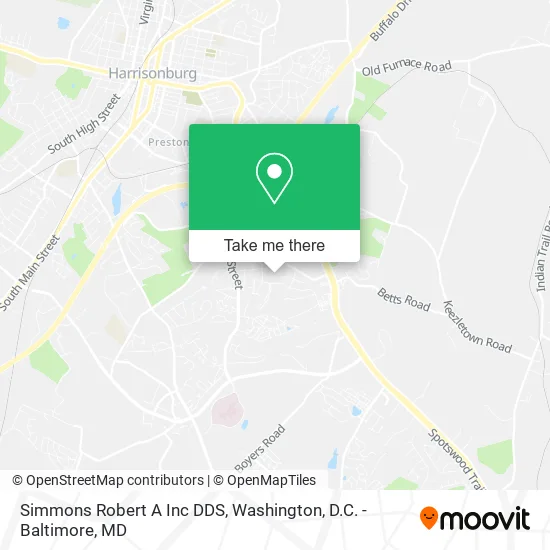 Mapa de Simmons Robert A Inc DDS