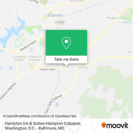 Mapa de Hampton Inn & Suites-Hampton Culpeper