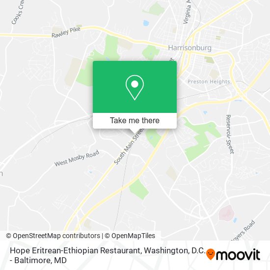 Mapa de Hope Eritrean-Ethiopian Restaurant