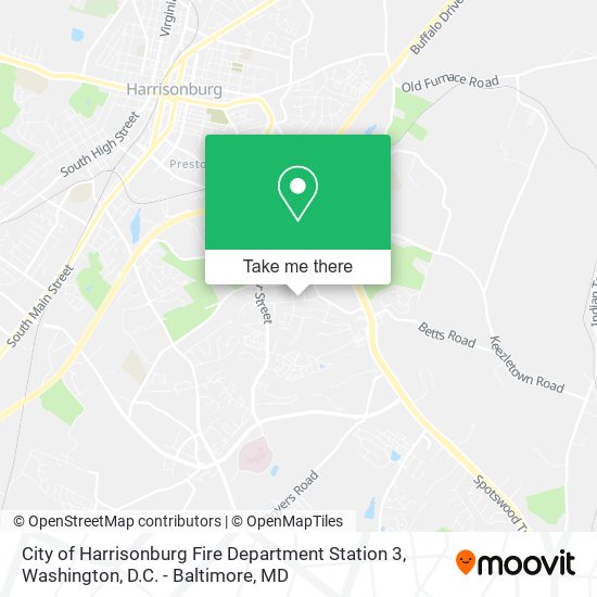 City of Harrisonburg Fire Department Station 3 map