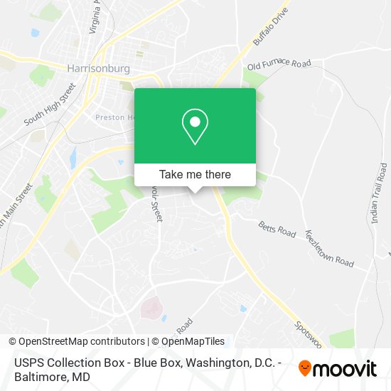 USPS Collection Box - Blue Box map