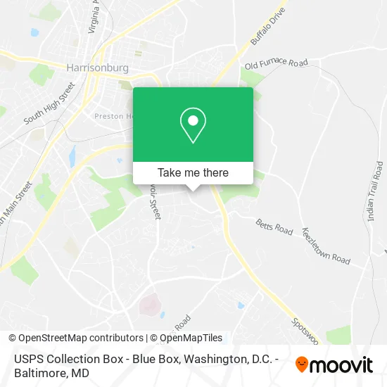 USPS Collection Box - Blue Box map