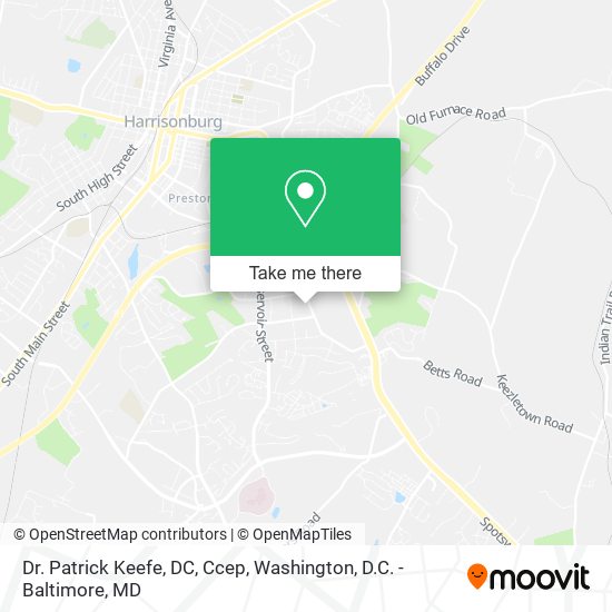 Mapa de Dr. Patrick Keefe, DC, Ccep