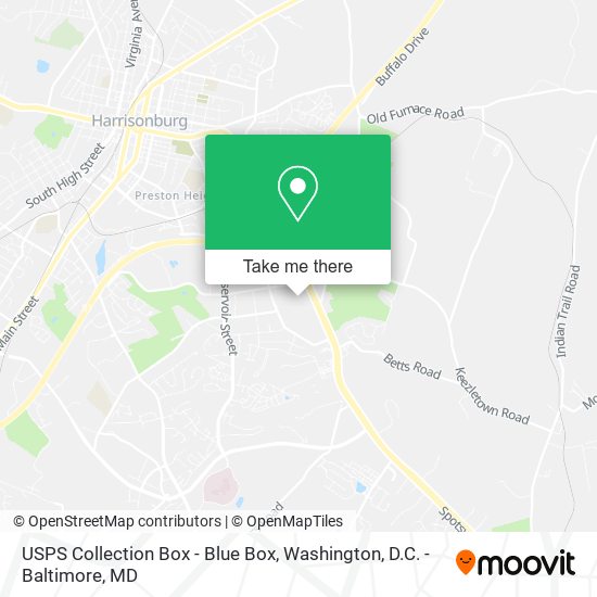 USPS Collection Box - Blue Box map