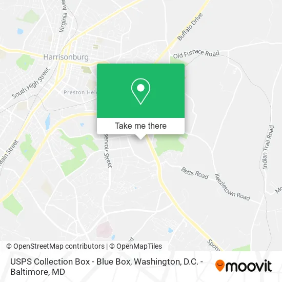 USPS Collection Box - Blue Box map
