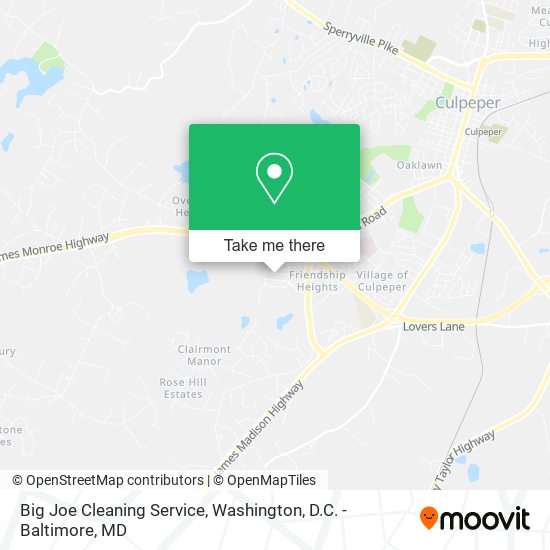 Big Joe Cleaning Service map