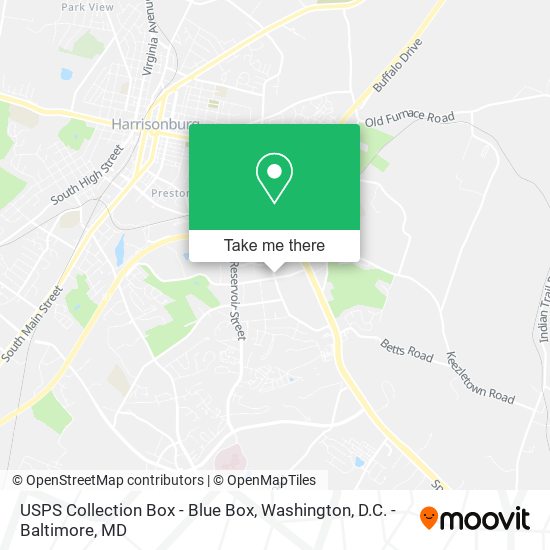 Mapa de USPS Collection Box - Blue Box