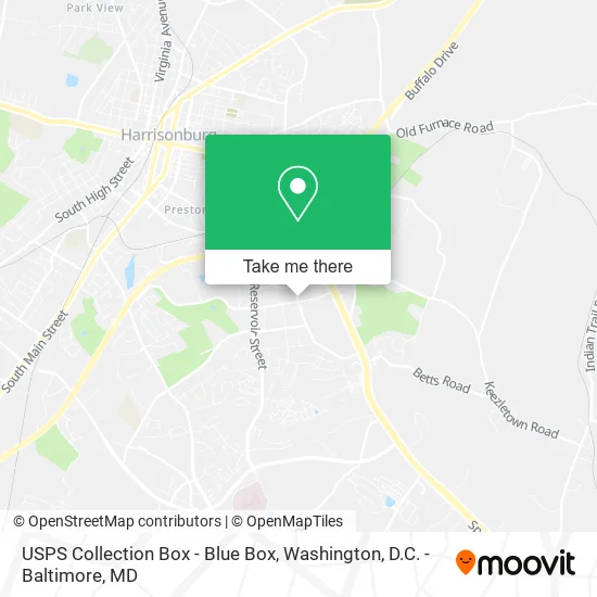 Mapa de USPS Collection Box - Blue Box