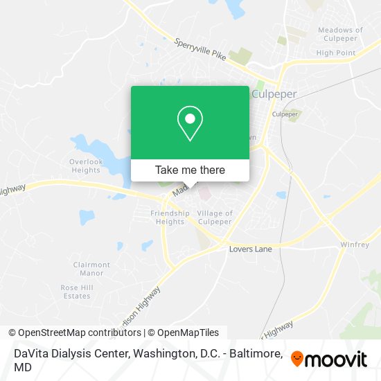 DaVita Dialysis Center map