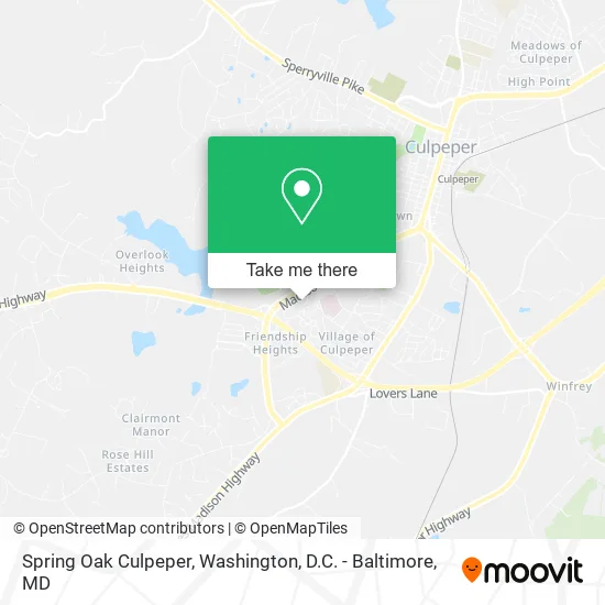 Mapa de Spring Oak Culpeper