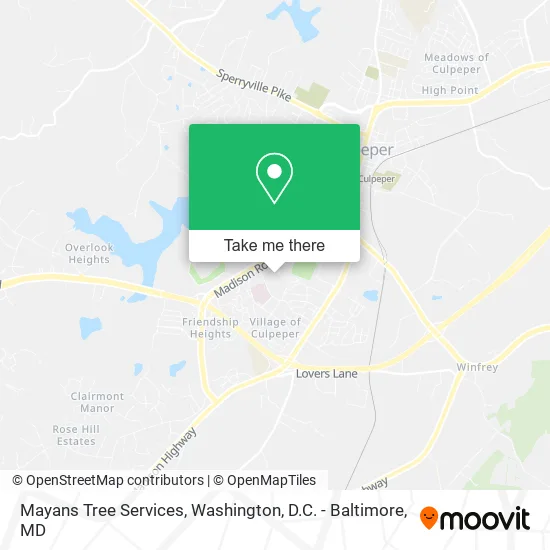 Mayans Tree Services map