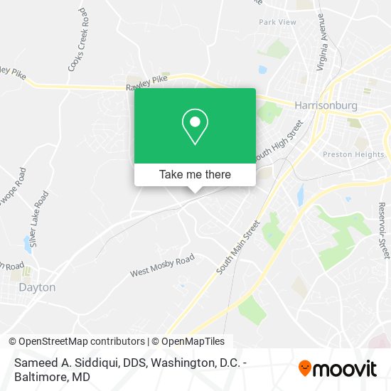 Mapa de Sameed A. Siddiqui, DDS