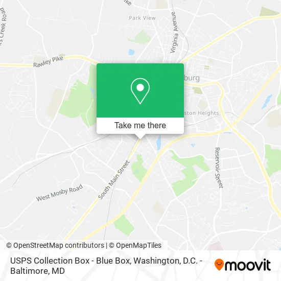 USPS Collection Box - Blue Box map