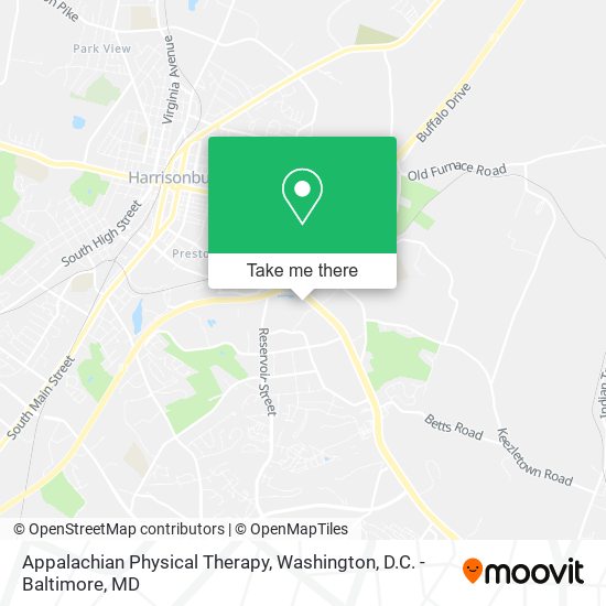 Appalachian Physical Therapy map