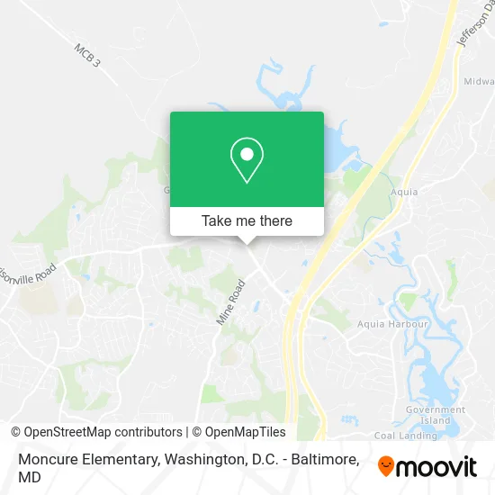 Moncure Elementary map