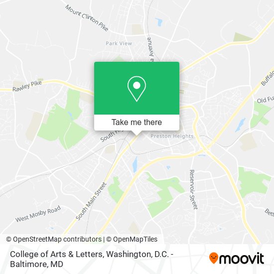 College of Arts & Letters map