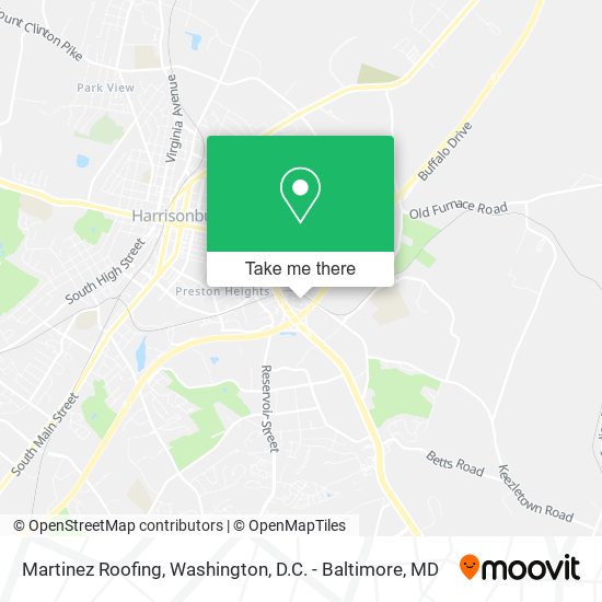 Martinez Roofing map