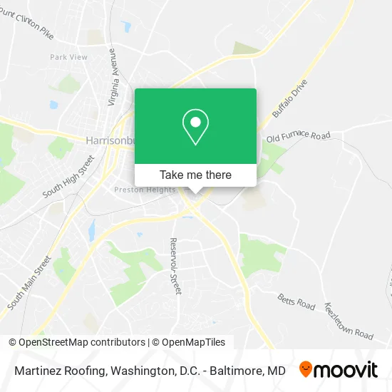 Martinez Roofing map