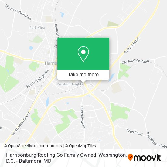 Mapa de Harrisonburg Roofing Co Family Owned