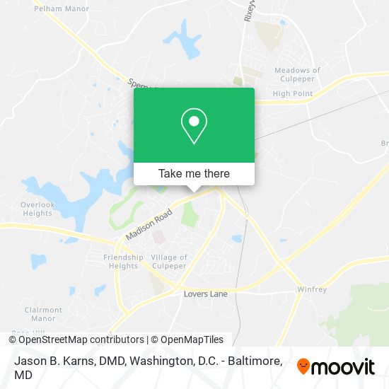 Mapa de Jason B. Karns, DMD