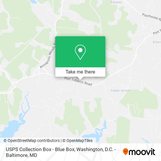 USPS Collection Box - Blue Box map