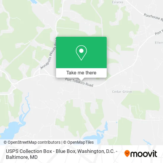 USPS Collection Box - Blue Box map