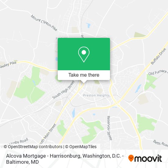 Alcova Mortgage - Harrisonburg map