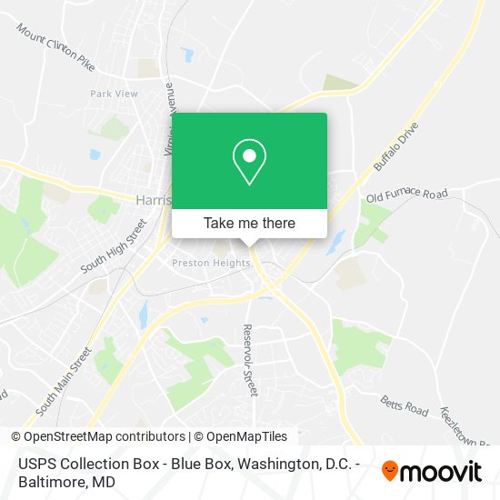 USPS Collection Box - Blue Box map