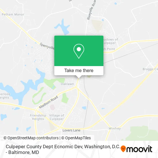 Mapa de Culpeper County Dept Ecnomic Dev
