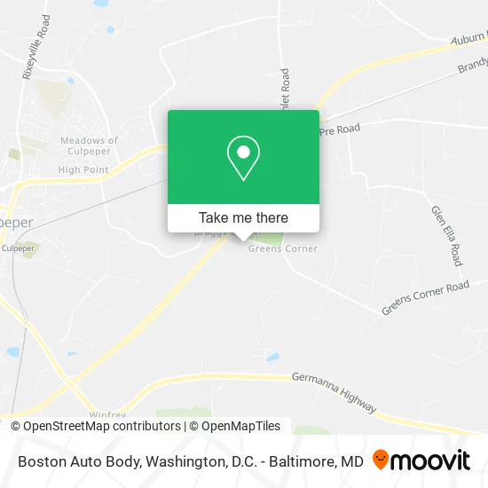 Boston Auto Body map