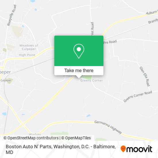 Boston Auto N' Parts map