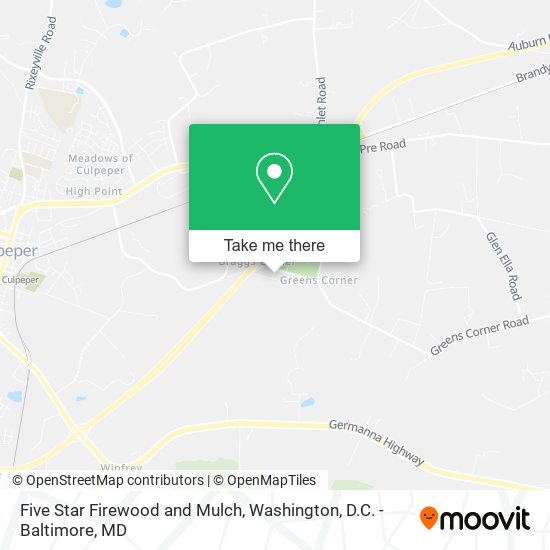 Five Star Firewood and Mulch map
