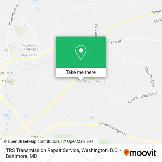 TRS Transmission Repair Service map