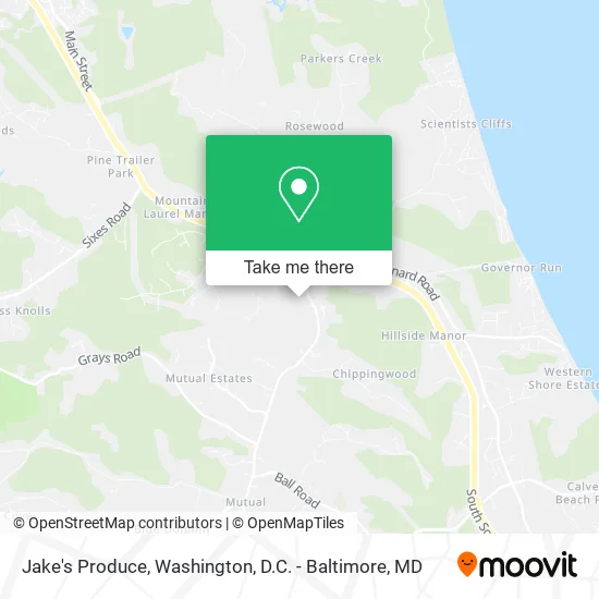 Mapa de Jake's Produce
