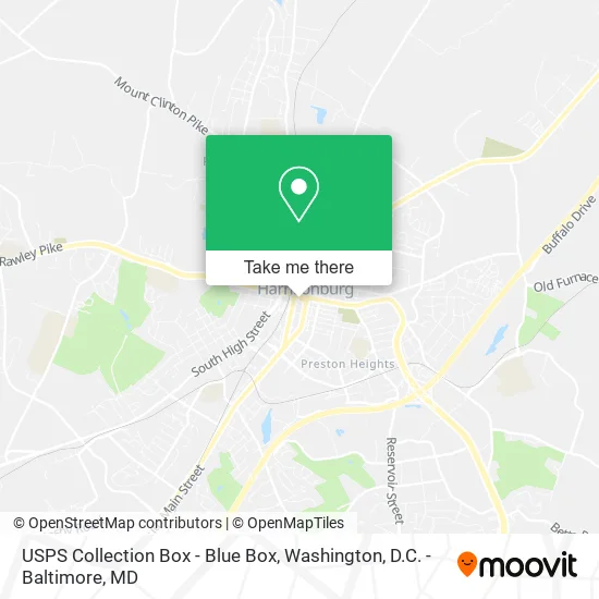 USPS Collection Box - Blue Box map