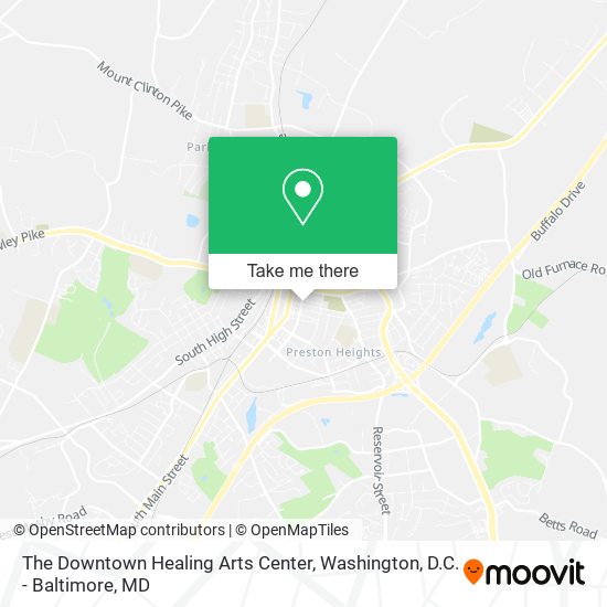 The Downtown Healing Arts Center map