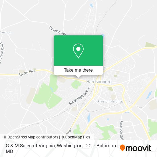 G & M Sales of Virginia map