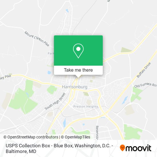 USPS Collection Box - Blue Box map