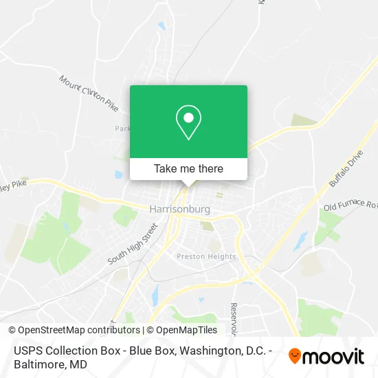 USPS Collection Box - Blue Box map