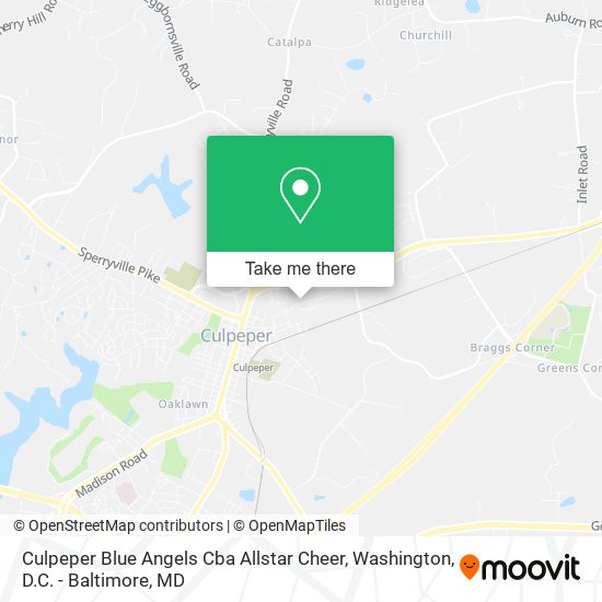 Culpeper Blue Angels Cba Allstar Cheer map