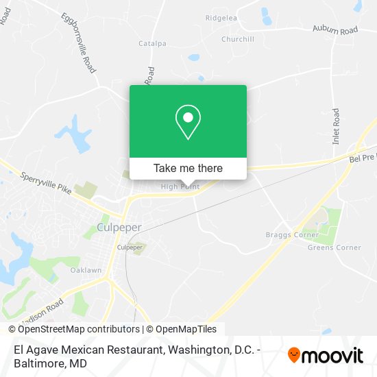 Mapa de El Agave Mexican Restaurant