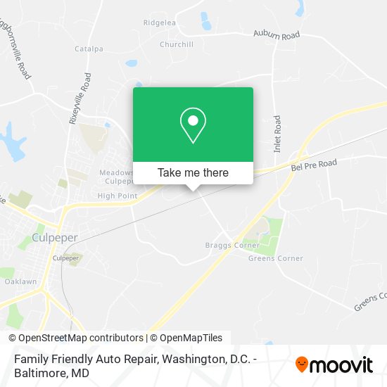 Mapa de Family Friendly Auto Repair