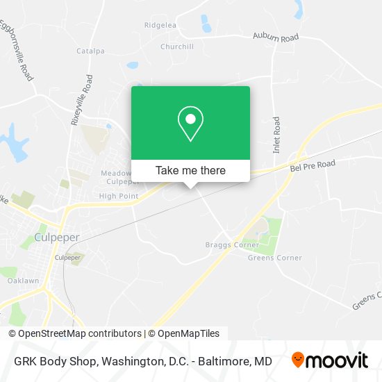 GRK Body Shop map