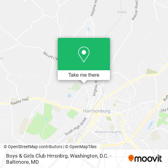 Boys & Girls Club Hrrsnbrg map