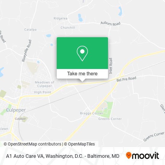 Mapa de A1 Auto Care VA