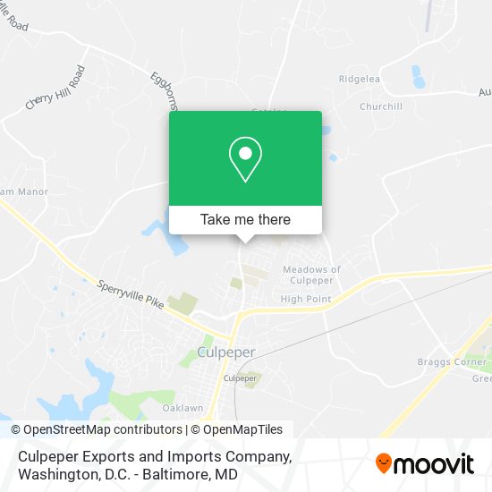 Mapa de Culpeper Exports and Imports Company