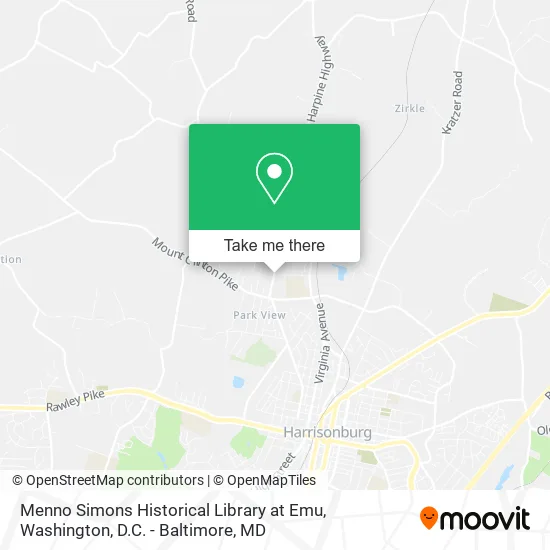 Menno Simons Historical Library at Emu map